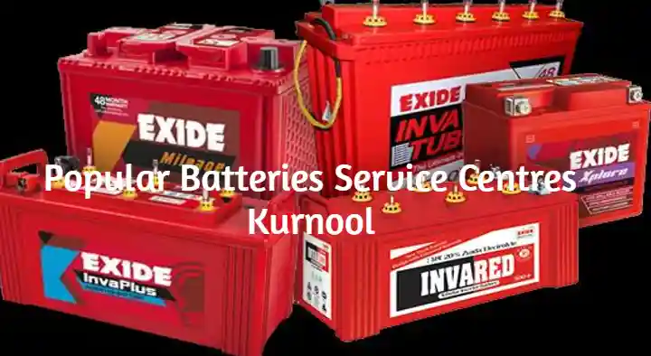 Battery Dealers in Kurnool  : Popular Batteries Service Center in Tagore Nagar