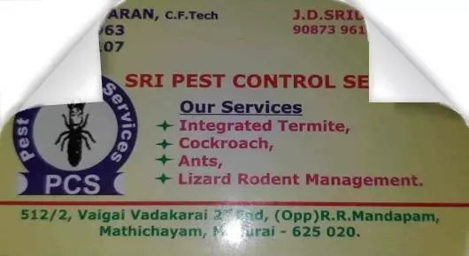 Pest Control Services in Madurai  : Sri Pest Control Services in Mathichayam
