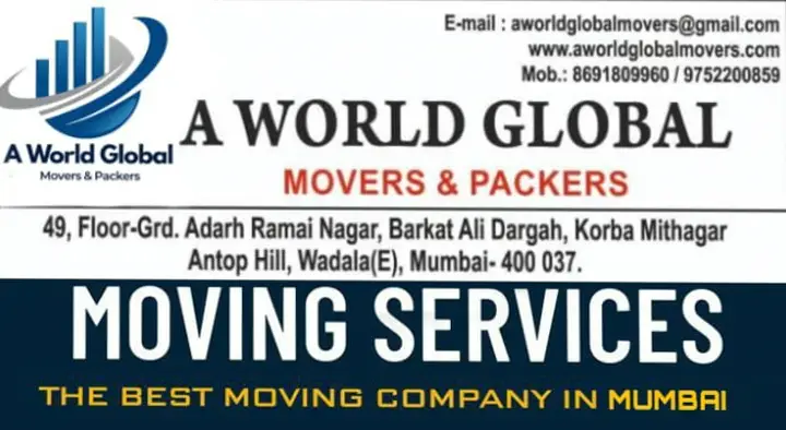 a world global movers and packers vinay nagar in mumbai,Wadala East In Mumbai