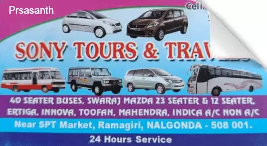 Sony Tours and Travels in Ramagiri, Nalgonda