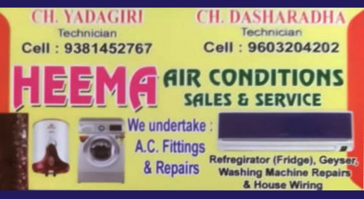 Heema Air Conditions sales and Service in VT Colony