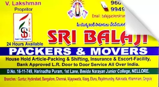 Packing Services in Nellore  : Sri Balaji Packers and Movers in Harinadha Puram