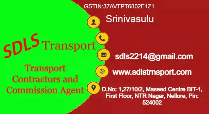 Trucks On Hire in Nellore  : SDLS Transport in NTR Nagar