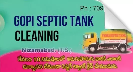Manhole Cleaning Services in Nizamabad  : Gopi Septic Tank Cleaners in Chandra Nagar