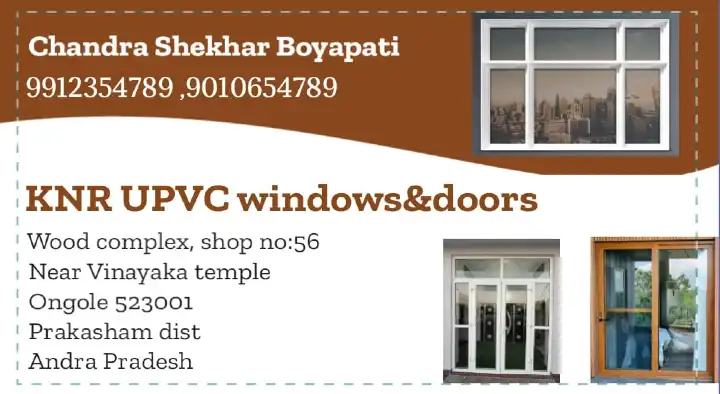 Upvc Windows Manufacturers And Dealers in Ongole  : KNR UPVC Windows and Doors in Venkateswara Colony