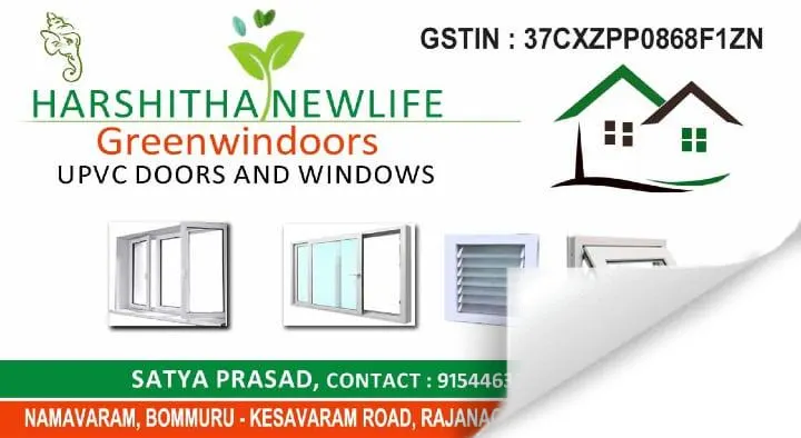 Upvc Windows Manufacturers And Dealers in Rajahmundry (Rajamahendravaram) : Harshitha Newlife (Green Windoors) in Kesavaram Road