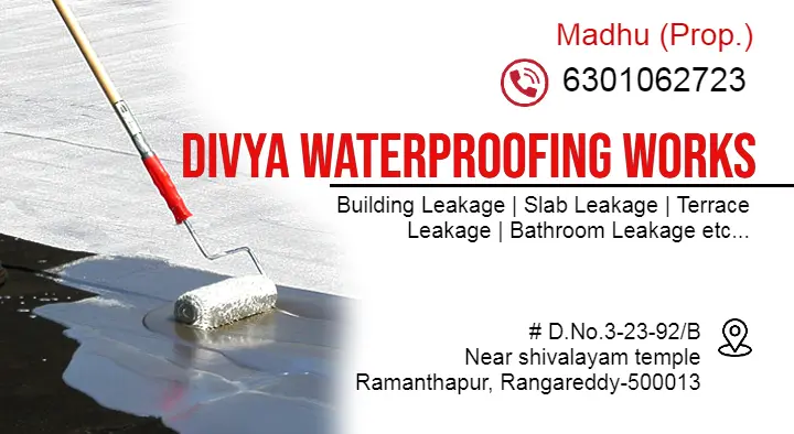 Divya Waterproofing Works in Ramanthapur, rangareddy