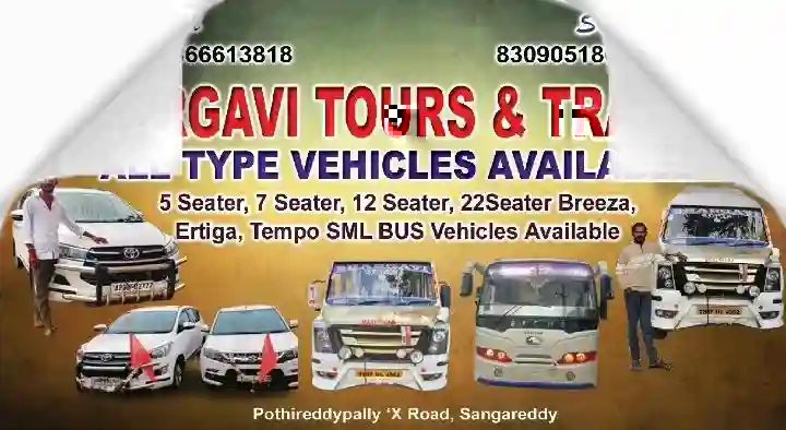 Tours And Travels in Sangareddy  : Bhargavi Tours and Travels in Pothireddypally