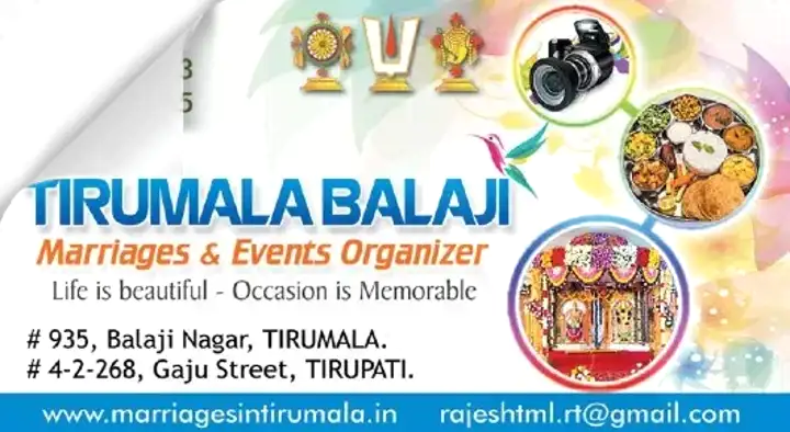 Tirumala Balaji Marriages and Events Organizers in Balaji Nagar