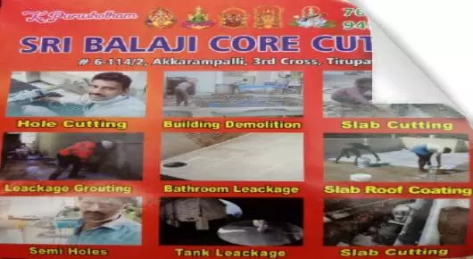 Slab Roof Coating in Tirupati  : Sri Balaji Core Cutting in Akkarampalle