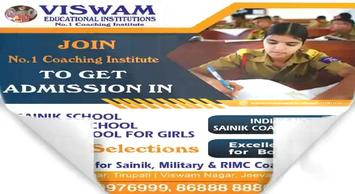 Defence Coaching Centres in Tirupati  : Viswam Sainik and Navodaya Coaching Institute in KT Road