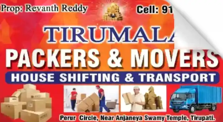 Tirumala Packers and Movers in Perur Circle, Tirupati