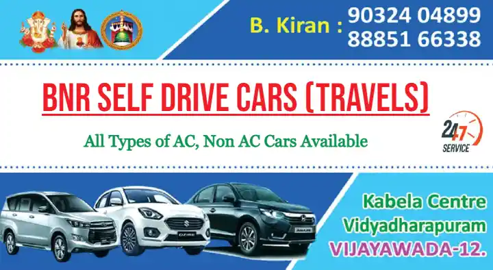 Cab Services in Vijayawada (Bezawada) : BNR Self Drive Cars (Travels) in Vidyadharapuram