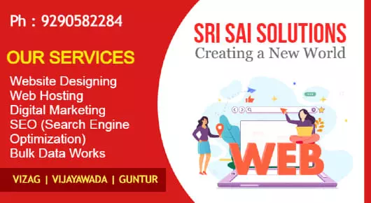 Static Website Designers in Vijayawada (Bezawada) : Sri Sai Solutions in Eluru Road