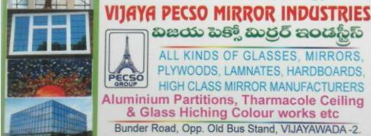 Vijaya Pecso Mirror Industries in Bandar Road, Vijayawada