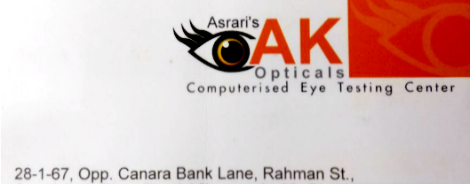 Asraris AK Opticals in elur Road, Vijayawada