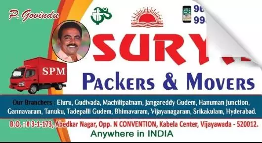 Packing Services in Vijayawada (Bezawada) : Surya Packers and Movers in Kabela