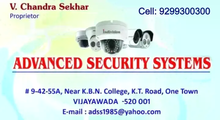 Cc Camera Installation Services in Vijayawada (Bezawada) : Advanced Security Systems in One Town