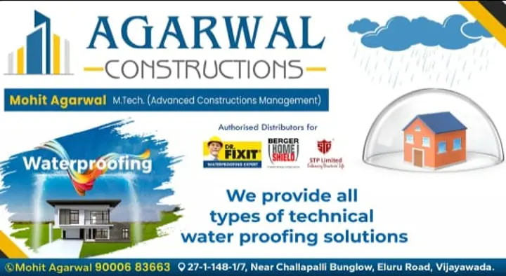 Waterproof Works in Vijayawada (Bezawada) : Agarwal Constructions in Eluru Road