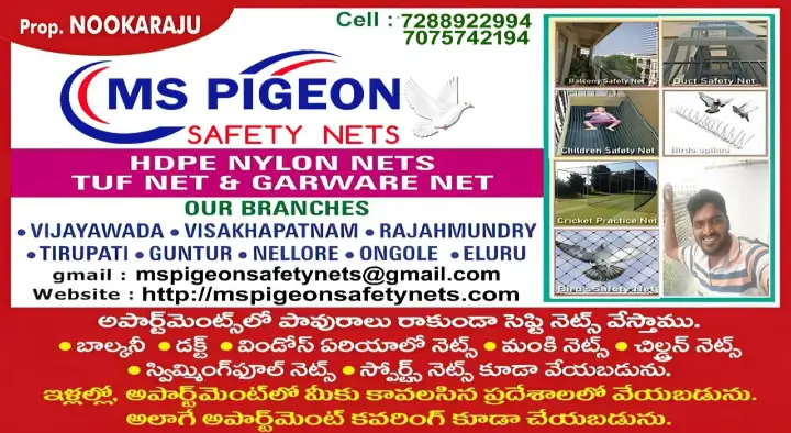 Birds Protection Safety Net Dealers in Vijayawada (Bezawada) : MS Pigeon Safety Nets in Benz Circle