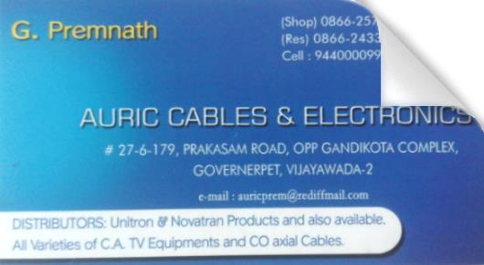Cable Laying Works in Vijayawada (Bezawada) : Auric Cables and Electronics in Governorpet