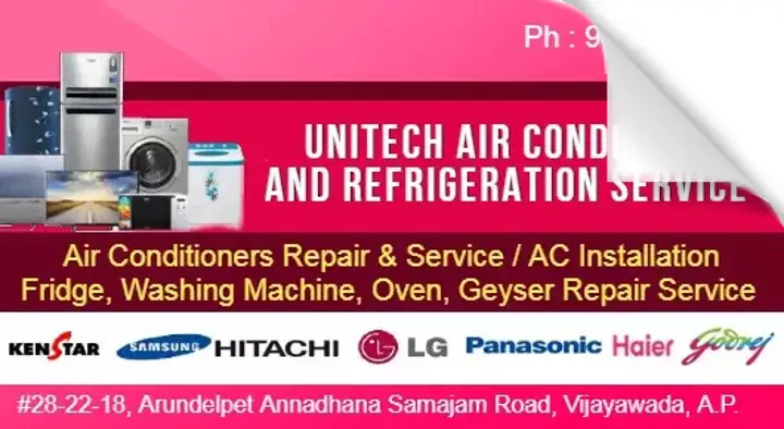 Electrical Home Appliances Repair Service in Vijayawada (Bezawada) : Unitech Air Condition and Refrigeration Service in Arundelpet