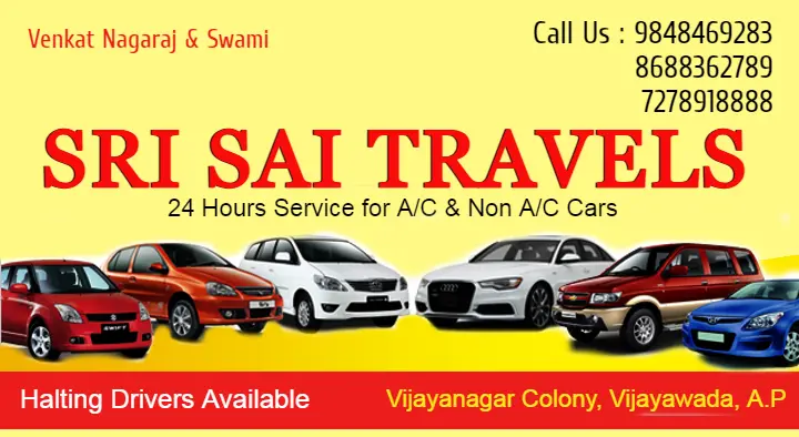 Cab Services in Vijayawada (Bezawada) : Sri Sai Travels in Vijayanagar Colony