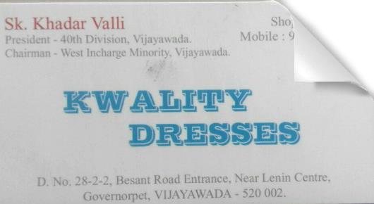 Kwality Dresses in Governorpet, Vijayawada