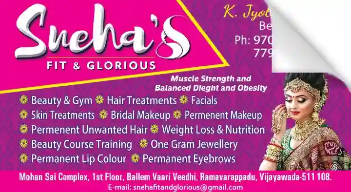 Beauty Parlour in Vijayawada (Bezawada) : Snehas Fit and Glorious in Ramavarappadu
