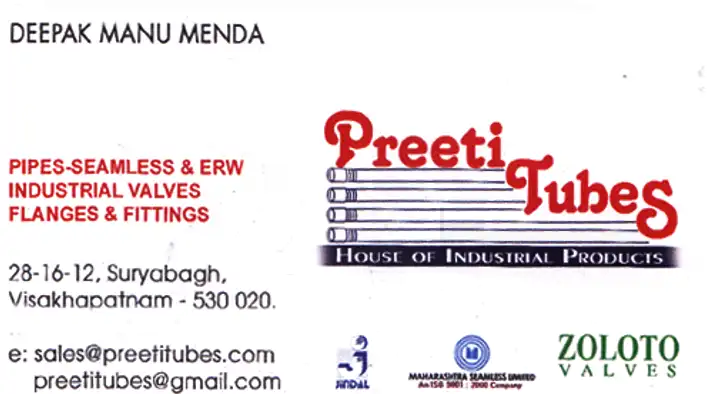 Services Tubes in Visakhapatnam (Vizag) : Preeti Tubes in suryabagh