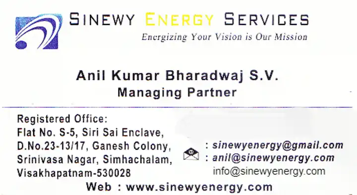 Sinewy Energy Services in Akkayyapalem, Visakhapatnam