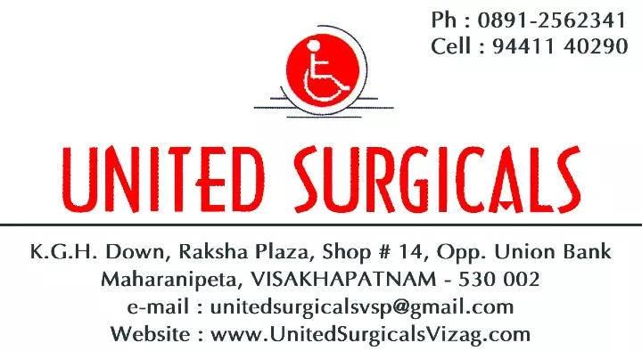 Surgical Masks Dealers in Visakhapatnam (Vizag) : United Surgicals in maharanipeta