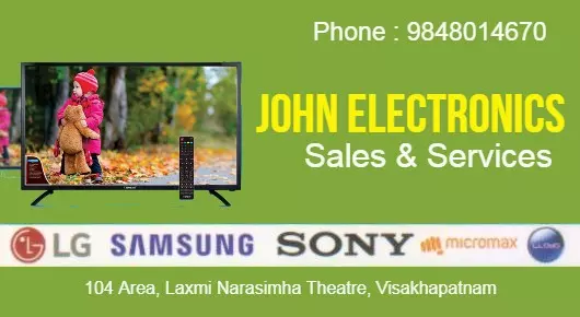 Electronics Home Appliances in Visakhapatnam (Vizag) : John Electronics LCD, LED TV Repair Service in marripalem