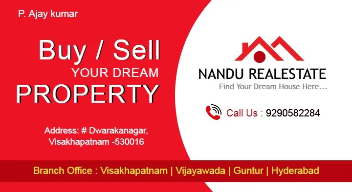 Real Estate Ventures in Visakhapatnam (Vizag) : Nandu Realestate in Dwarakanagar