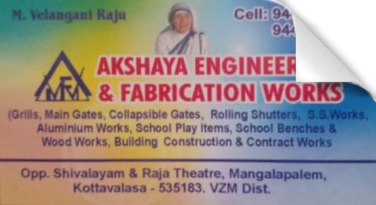 Engineering And Fabrication Works in Vizianagaram  : Akshaya Engineering and Fabrication Works in Mangalapalem