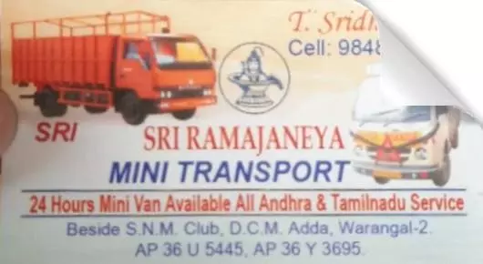 Sri Ramanjaneya Mini Transport in DCM Adda, Warangal