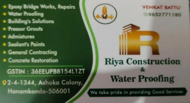 Riya Construction and Water Proofing in Hanamkonda