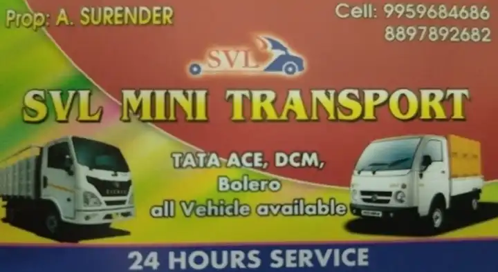 Lorry Transport Services in Warangal  : SVL Mini Transport in Hanamkonda
