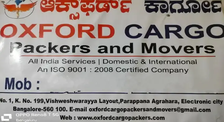 Oxford Cargo Packers and Movers in Parappana Agrahara