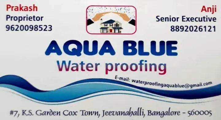 Waterproof Works in Bengaluru (Bangalore) : Aqua Blue Water Proofing in KS Garden 