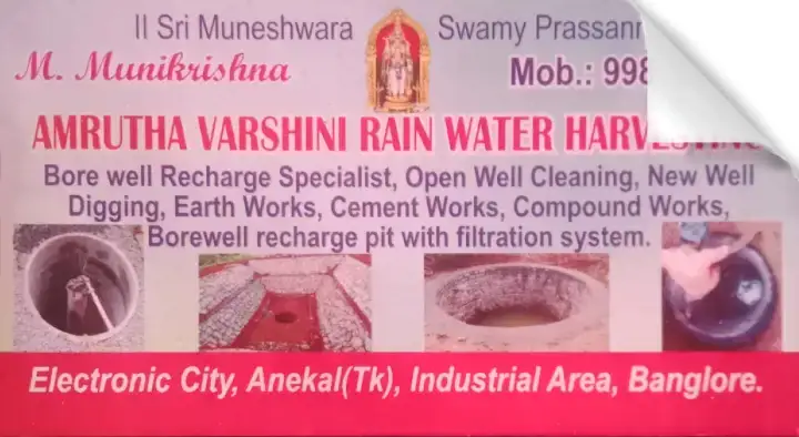 Amrutha Varshini Rain Water Harvesting in Anekal Taluk, Bengaluru