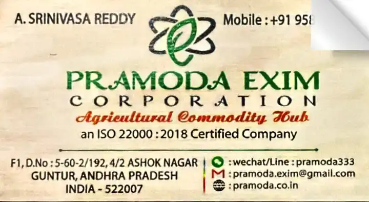 Pramoda Exim Corporation in Ashok Nagar