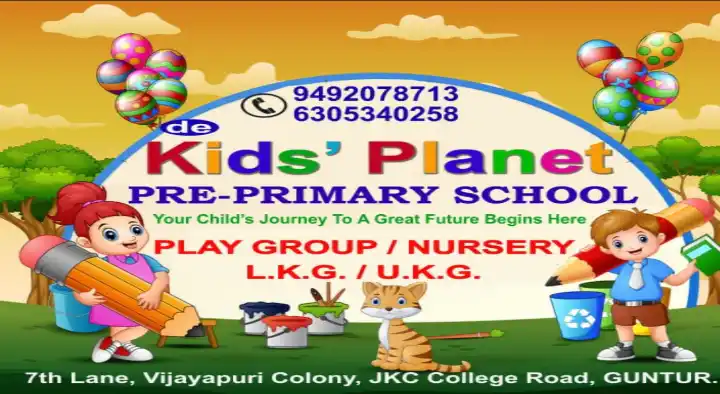 de Kids Planet PRE-PRIMARY SCHOOL in JKC college road, Guntur