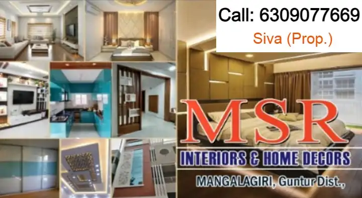 House Interior Works in Guntur  : MSR Interior and Home Decor in Mangalagiri