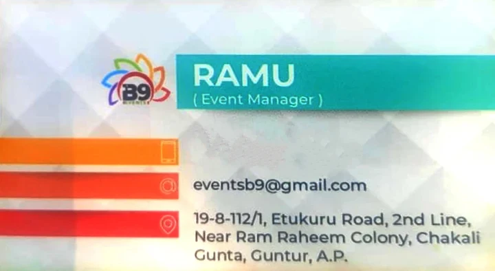 Ramu Event Manager in Chakali Gunta