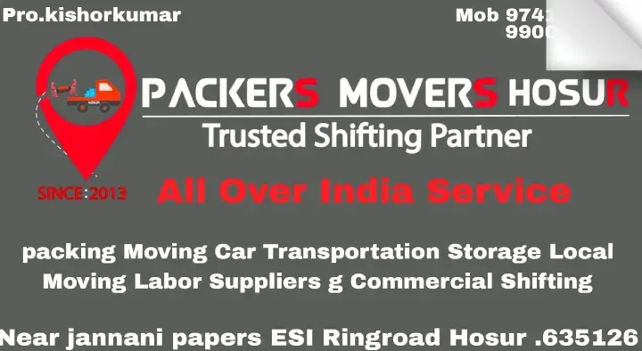 Packers Movers Hosur (Trusted Shifting Partner) in ESI Ring Road