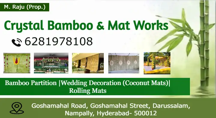 crystal bamboo and mat works nampally in hyderabad,Nampally In Hyderabad