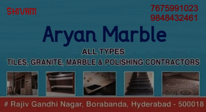 Aryan Marble Polishing and Granite Works in Borabanda, hyderabad