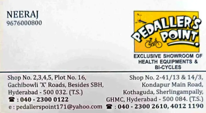 Pedallers Point in Gachibowli