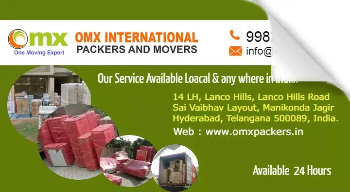 Omx International Packers and Movers in Manikonda, Hyderabad